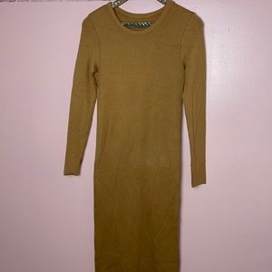 Enza Costa Terry Sweater Dress in Mocha